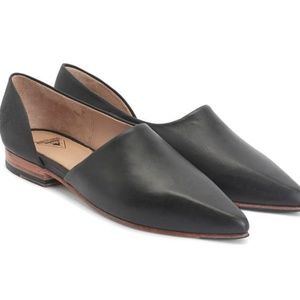 John Fluevog MARINA POINTED D'ORSAY LEATHER FLAT